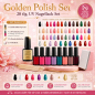 Preview: Golden UV Nail Polish Set - 20 tlg. UV Nagellack Set